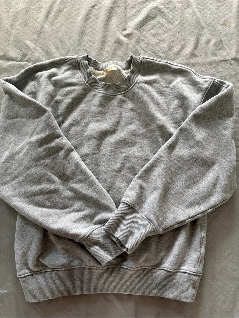 Madewell Women Light Gray Crewneck Sweatshirt